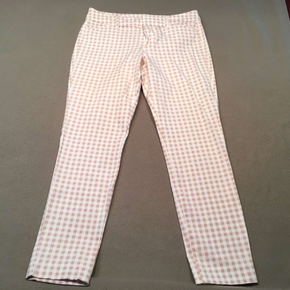 Pink and white gingham pixie pants